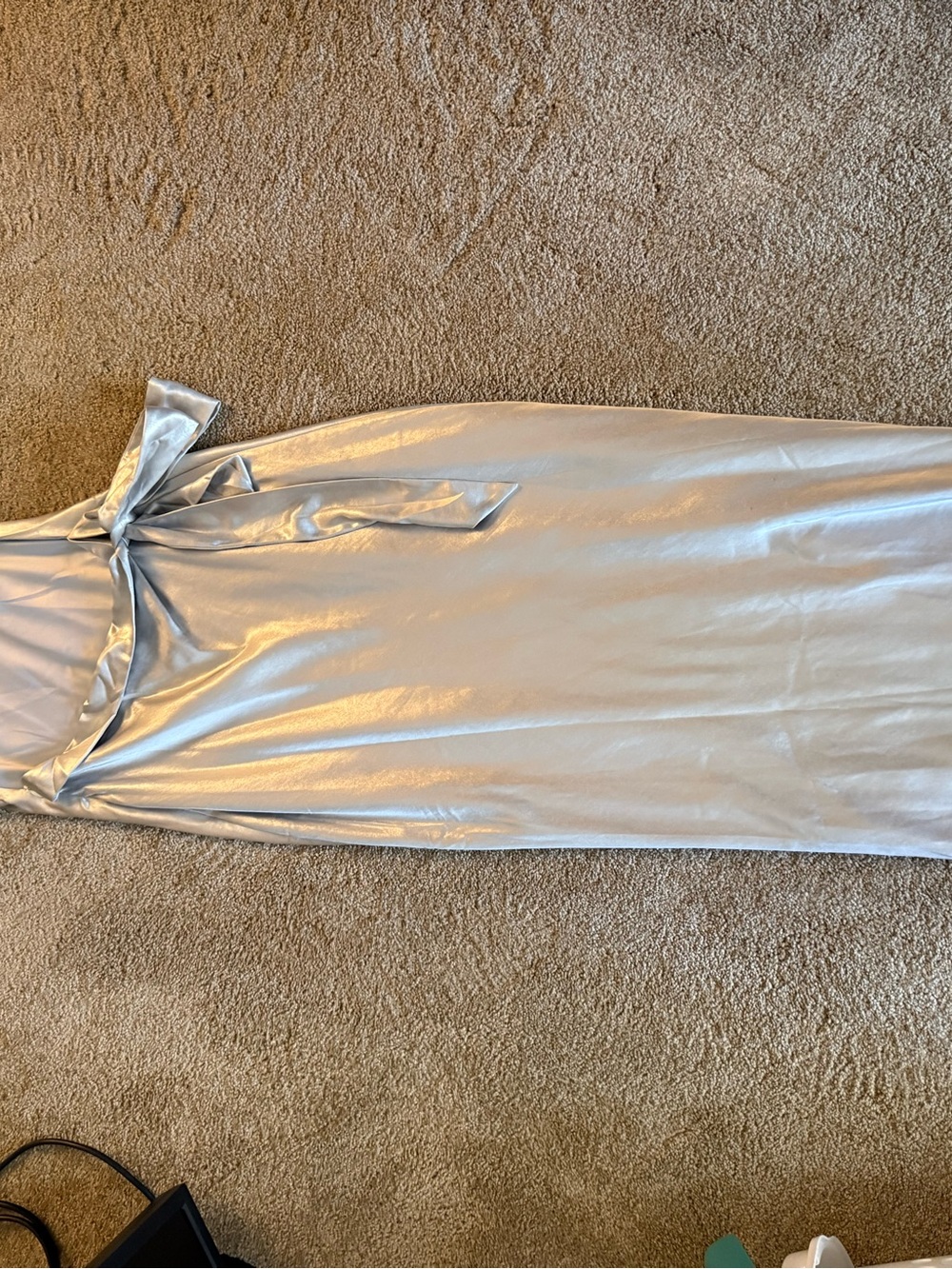 Silver Meshki Caellie Satin Cowl Dress - Picture 6 of 6